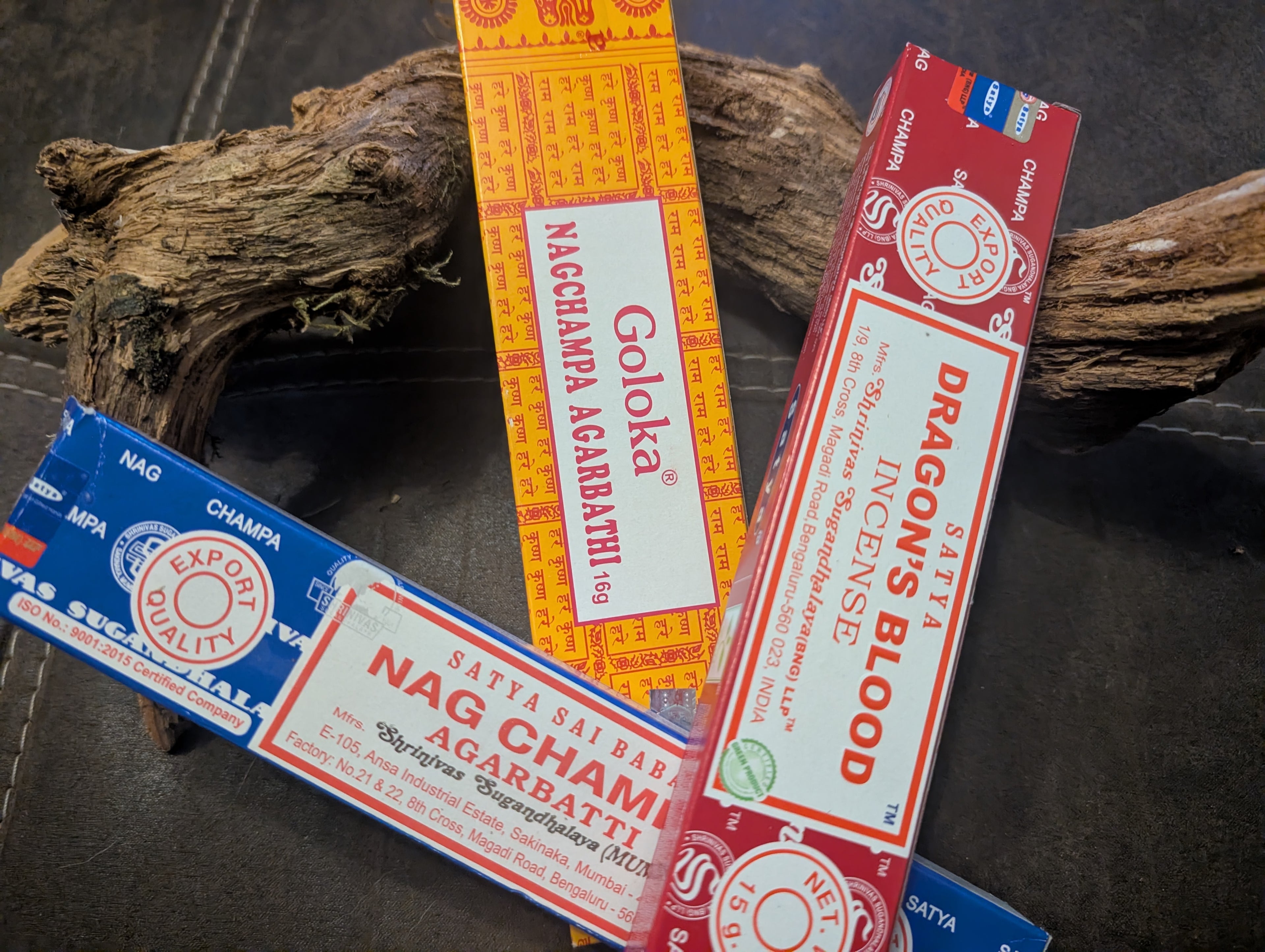 Räucherstäbchen Goloka Nag Champa blau