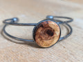 Baumperlen Armreif handgemacht - Naturschmuck aus Holz